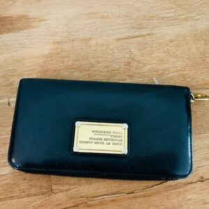 Marc By Marc Jacobs Black Wallet with Gold Accents